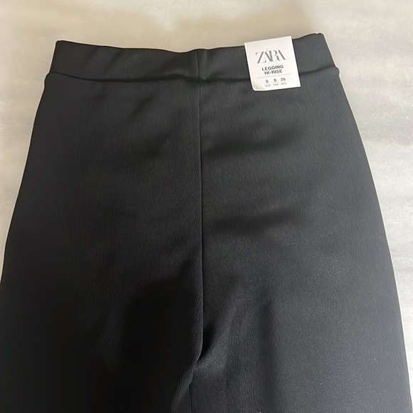 ZARA Women's Black Hi-Rise Straight Legging - Size Small - NWT - Picture 5 of 6